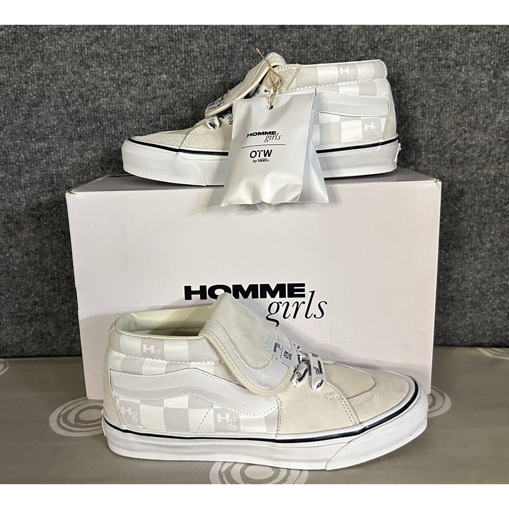 Size 10 Men / 11.5 Women - Vans x HommeGirls OTW Sk8-Mid Reissue 83 OST White T7
